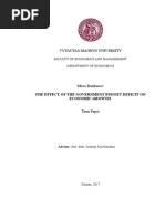 The Effect of Government Budget Deficit On Growth Rate