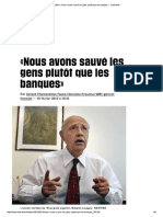 (20+) «Nous avons sauvé les gens plutôt que les banques» - Libération