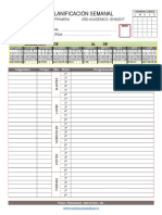 Planificador Semanal Primaria Programaciones 6 Horas