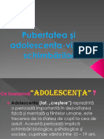 Pubertatea Si Adolescenta - Virsta Schimbarilor