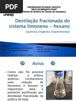 7 - Destilação Do Sistema Limoneno-hexano – BAC 2013 - G7A
