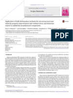 Application of bulk deformation methods for microstructural and material property improvement and residual stress and distortion control in additively manufactured components