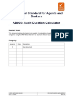 BRC Global Standard For Agents Brokers - Audit Duration Calculator
