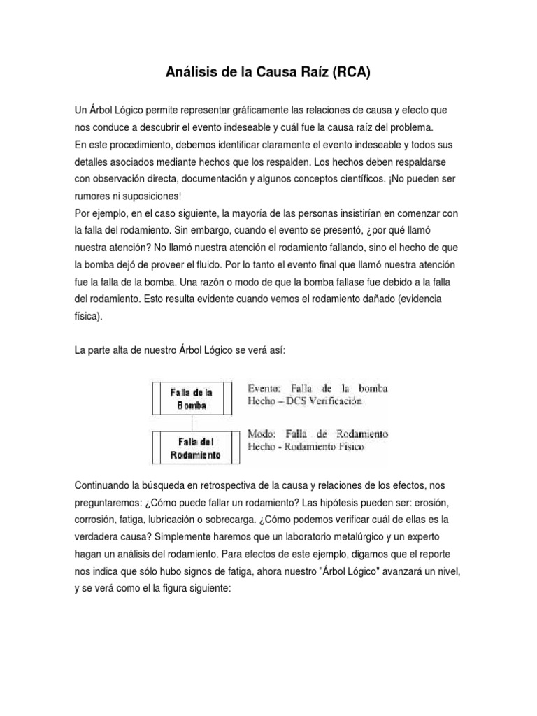 Análisis Causa Raíz - RCA | PDF | Hipótesis | Fatiga (material)