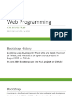 Web Programming: Css Bootstrap