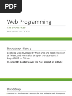 Web Programming: Css Bootstrap