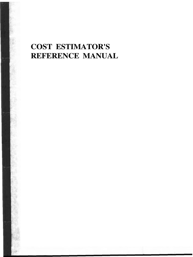 Cost Estimator's Reference Manual PDF Software Development