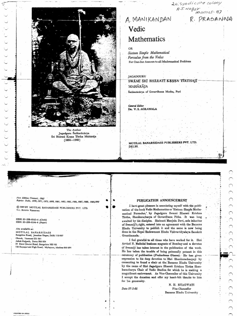 Vedic Mathematics | PDF | Social Science | Religion & Spirituality