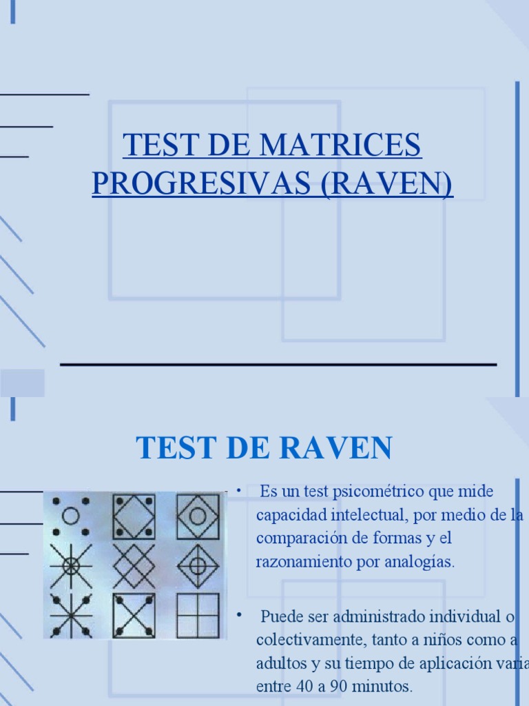Test de Matrices Progresivas (Raven)