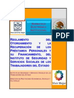 Reglamento de Préstamos Del ISSSTE PDF