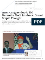 After Congress Barb, PM Narendra Modi Hits Back - Grand Stupid Thought - The Indian Express