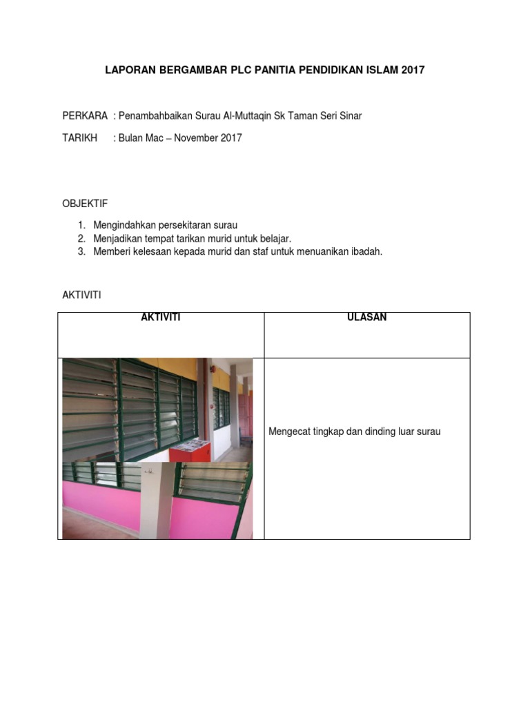 Laporan Bergambar Plc Panitia Pendidikan Islam 2017 Pdf