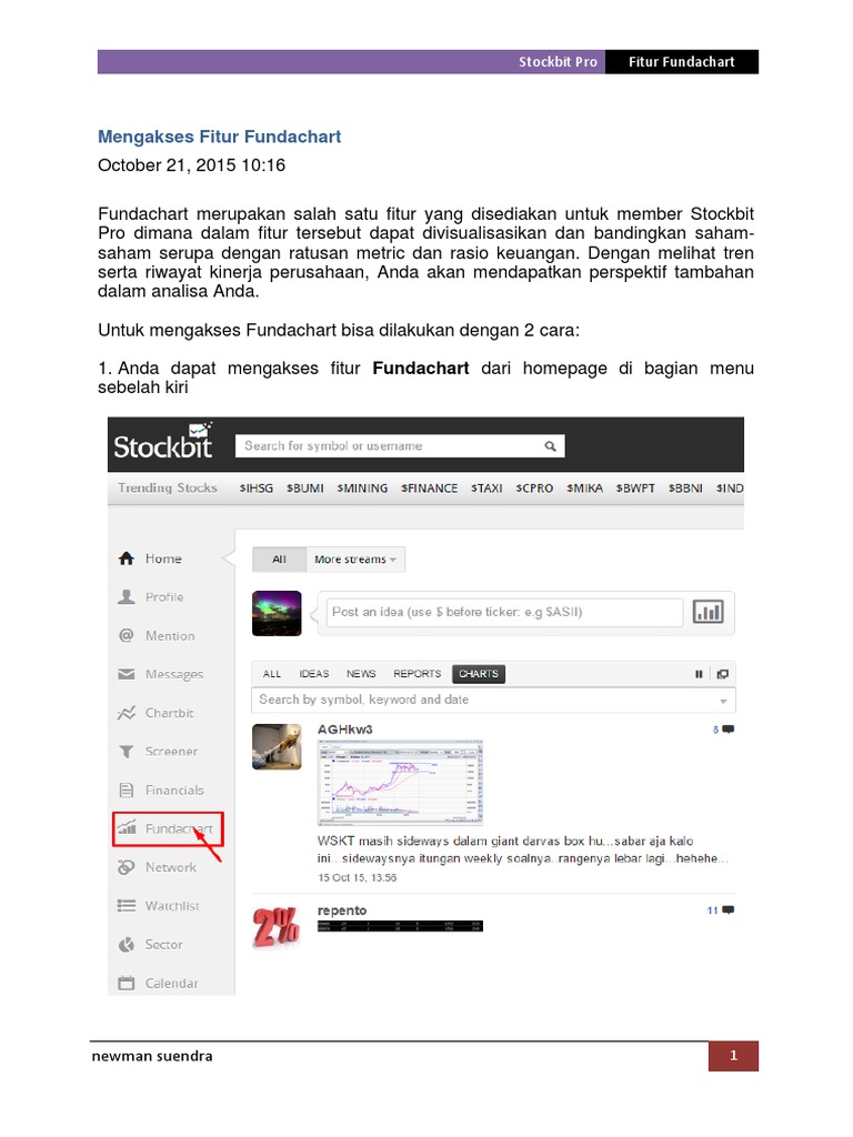 Fitur Fundachart di Stockbit Pro | PDF | Bisnis