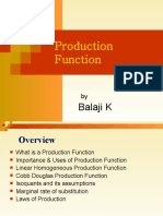 Production Function: Balaji K