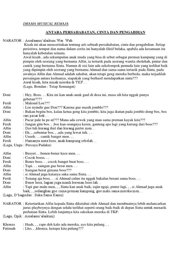 Teks Drama Musikal Islami Naskah Drama Musical Teks Drama Musikal Islami Naskah Drama Musical