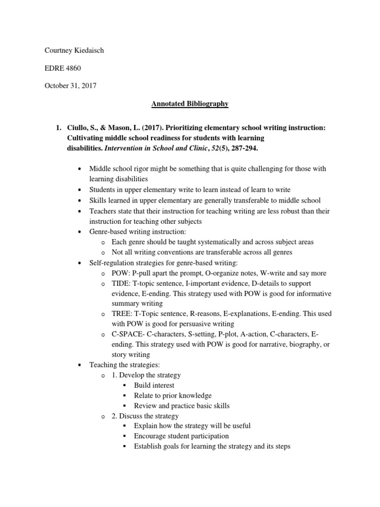 Annotated bibliography example mla picture