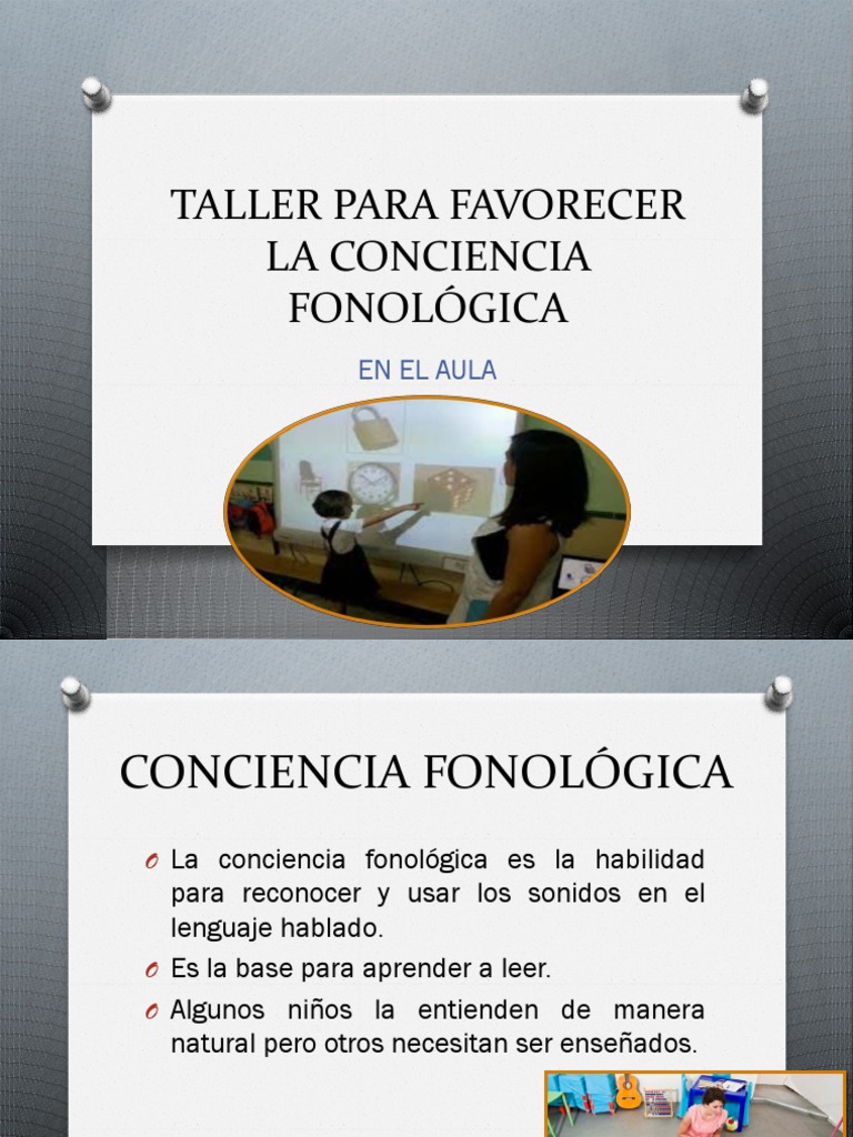 Taller de Conciencia Fonológica Infantil | PDF | Palabra | Lectura ...