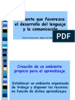 Ambientación Que Favorezca El Cambio Del Lenguaje y La Comunicación