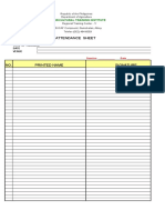 Attendance Sheet FBS