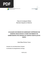 Avaliacao Dos Indices de Ansiedade e Depressao Em Doentes On