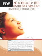 Integrating Spirituality Into Nurse Practitioner Practice:: The Importance of Finding The Time