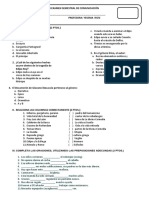 5to. Sec. Examen Semestral de Comunicación 2017