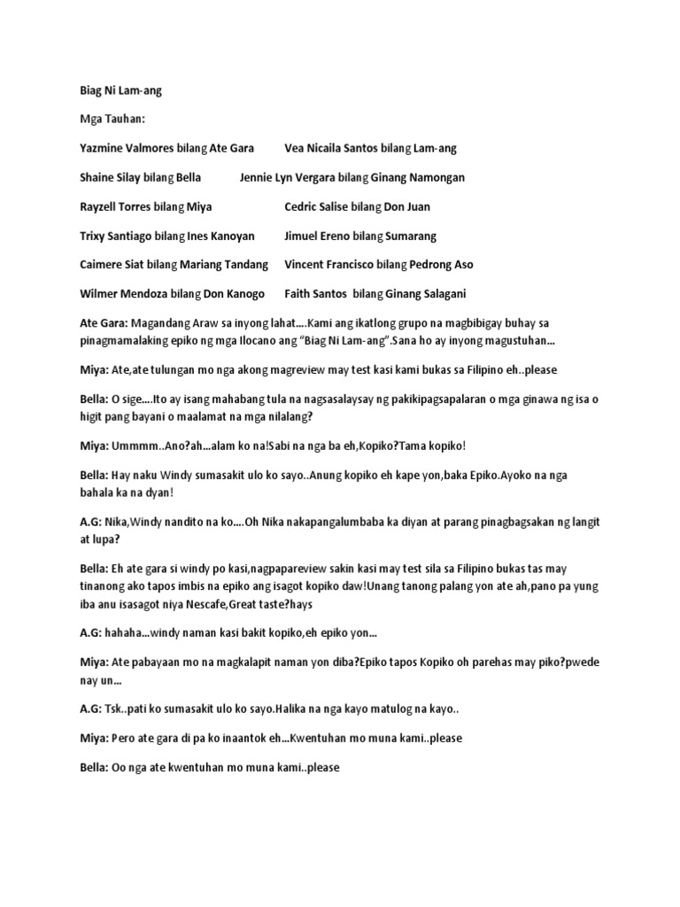Biag Ni LamAng Story PDF