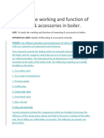 To Study The Working and Function of Mounting & Accessories in Boiler