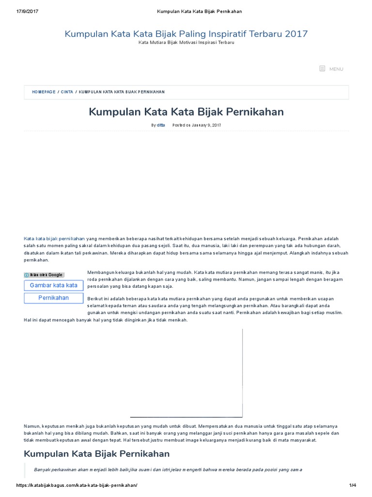 Kumpulan Kata Kata Bijak Pernikahan Pdf