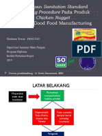 Penerapan Sanitation Standard Operating Procedure Pada Produk Chicken Nugget Di PT So Good Food Manufacturing