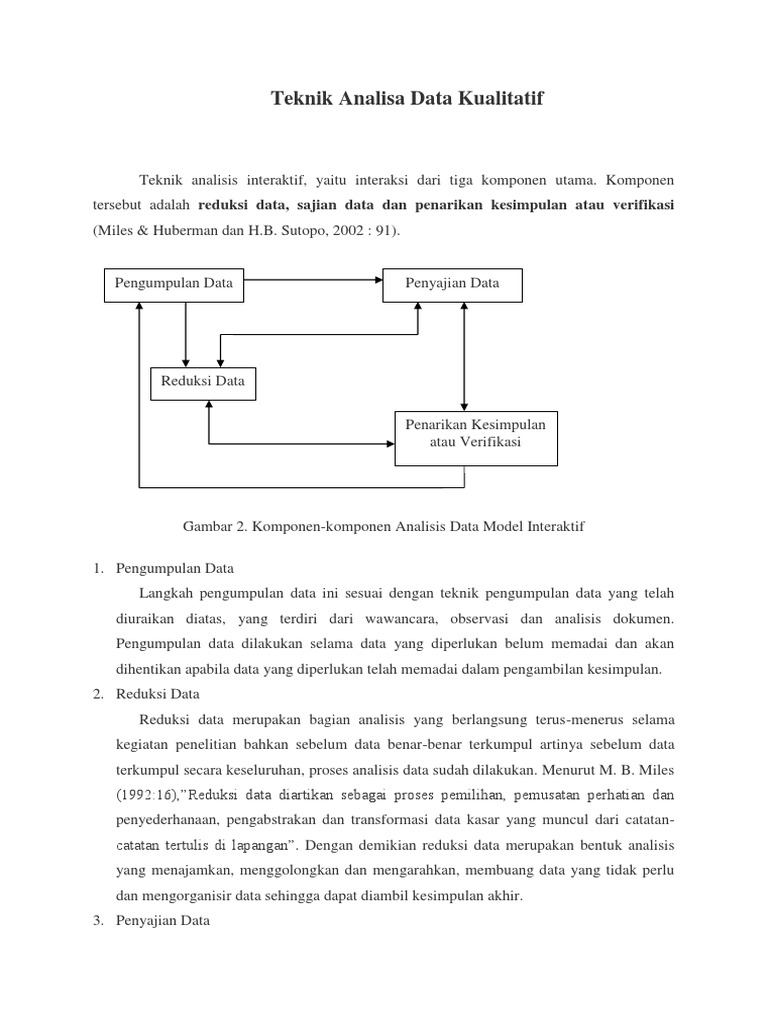 Model Analisis Data Menurut Miles Dan Huberman Seputar Model