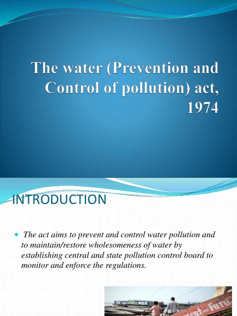 Water Pollution Control Act Overview | PDF | Sewage | Water Pollution