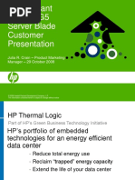 HP ProLiant BL460c G5 Server Blade Customer Presentation