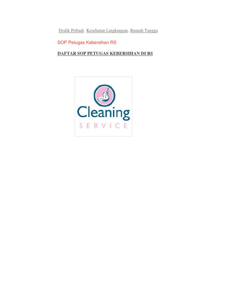 SOP Cleaning Service