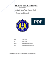 Laporan Praktik Instalasi Listrik Industri Kendali Motor 3 Fasa Putar Kanan-Kiri Secara Semiotomatis