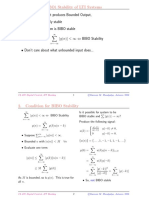 If Every Bounded Input Produces Bounded Output, - System Is Externally Stable - Equivalently, System Is BIBO Stable - G (N) - BIBO Stability