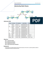 6.5.2.3 Packet Tracer - Troubleshooting Static Routes Instructions PDF