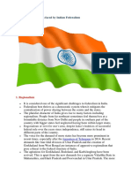 Issues and Challenges Faced by Indian Federalism
