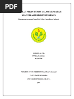 Download PERAN HUMAS DALAM MENGATASI KOMUNIKASI KRISIS PERUSAHAAN  by Annisa Maresza SN365937200 doc pdf