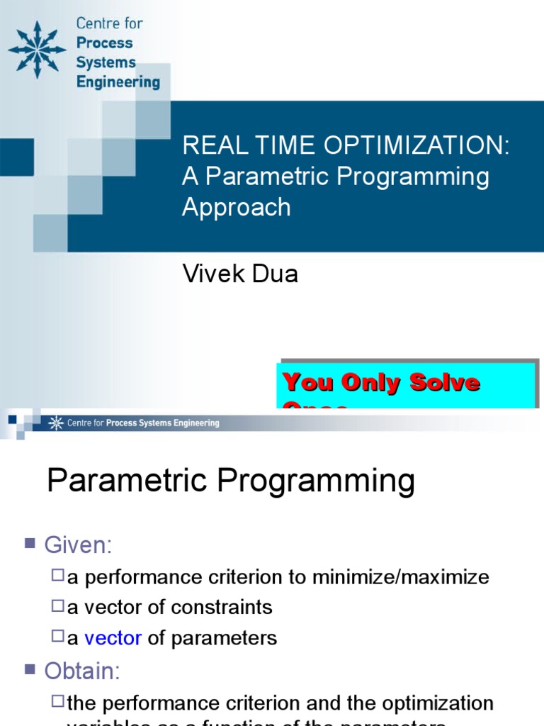Real-Time Parametric Optimization Techniques | PDF | Mathematical ...