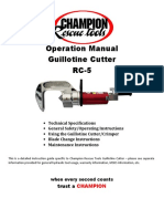 Operation Manual Guillotine Cutter RC-5: Trust A