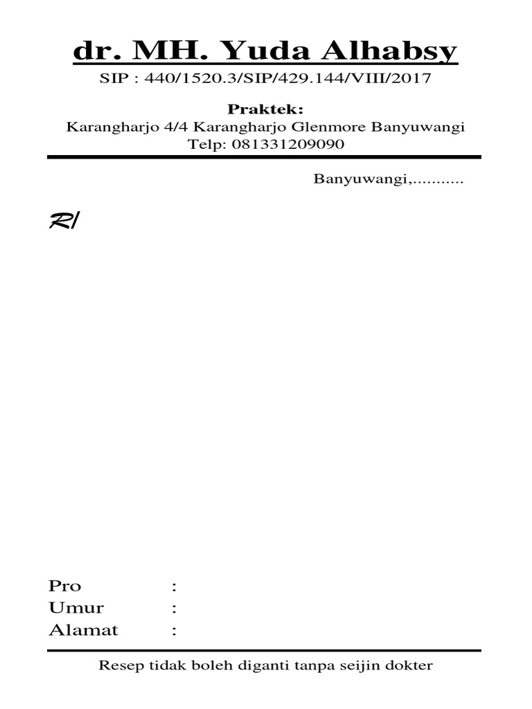 Resep Dokter | PDF