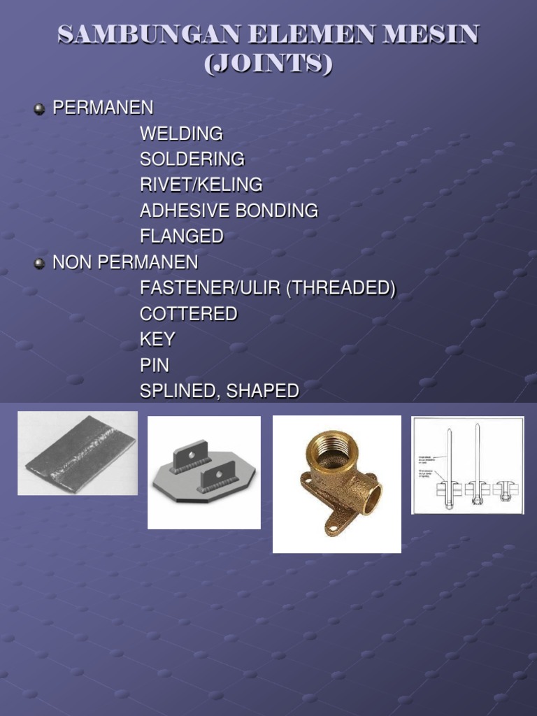 Joints in Machine Elements Explained | PDF