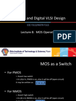 Analog and Digital VLSI Design: Lecture 8: MOS Operation