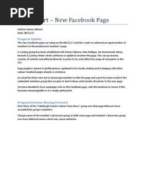 Facebook Page CLP Report