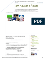 Técnico em Açúcar e Álcool - Apostila Módulo III - Análise de Matéria Prima PDF