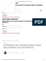 10 Regras de Usabilidade para Melhorar Sua Interface