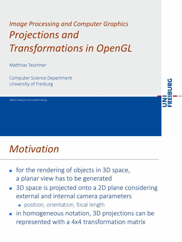 Graphics 03 Projections PDF | PDF | 2 D Computer Graphics | Matrix ...