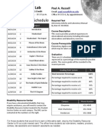 Astronomy Lab Tentacve Class Schedule: Paul A. Russell