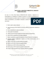 Listado de Procedimientos para La Industria Farmaceutica Unidad de Farmacovigilancia-COFEPRIS